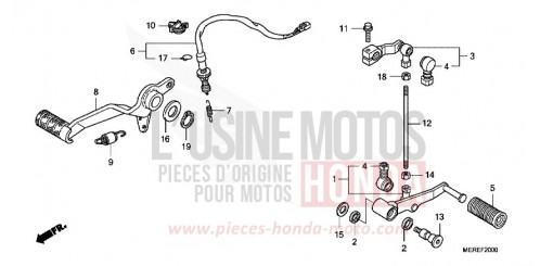 PEDALE DE FREIN/PEDALE DE CHANGEMENT CBF600NA9 de 2009